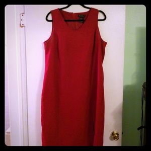 Deep red dress